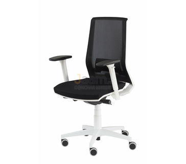 Кресло для персонала Лайт/П Ткань кат. 1 пластик белый без. подл./база пластик