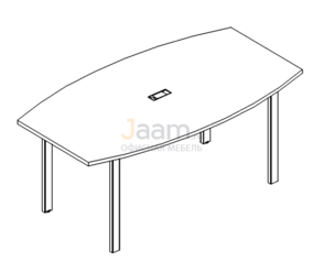 Стол для переговоров Стол для переговоров фигурный на металлокаркасе UNO Б1 114 БП