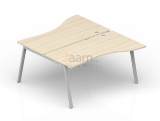 Мебель для персонала Составной стол на 2 рабочих места (2 громмета) AR2TG169