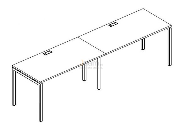 Мебель для персонала Рабочая станция на металлокаркасе DUE Б2 015-2 БП