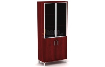 Кабинет руководителя Шкаф с дверцами и высоким стеклом в раме